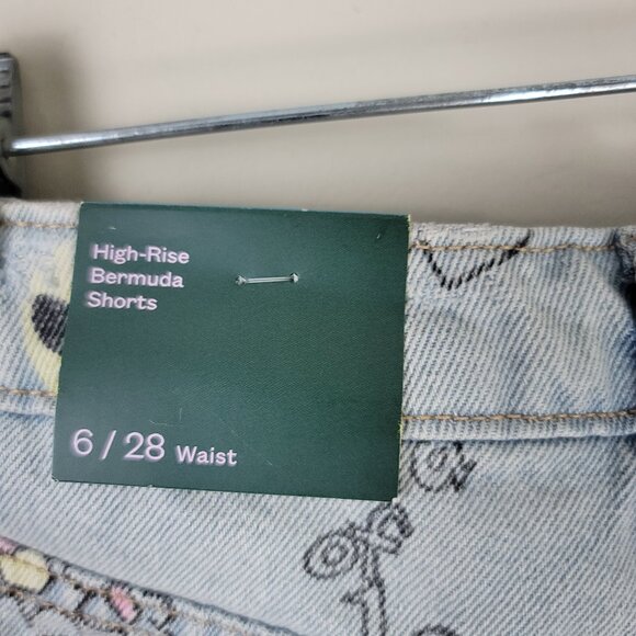 Wild Fabel High-Rise Doodle Bermuda Shorts Size 6 - Picture 9 of 9